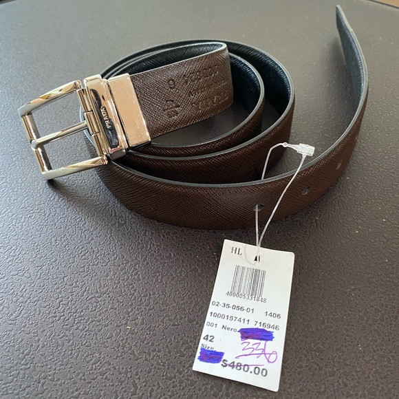 Prada Other - NEW Men’s Prada Black/Brown Reversible Belt